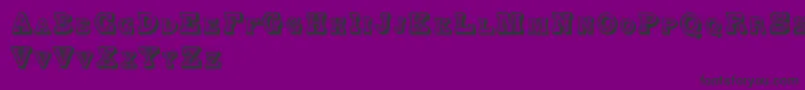 フォントAlphabetFantasie – 紫の背景に黒い文字
