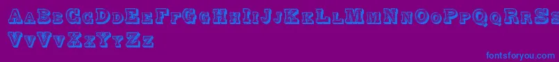 AlphabetFantasie Font – Blue Fonts on Purple Background