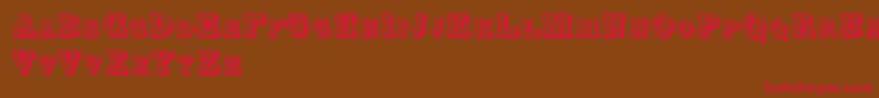 AlphabetFantasie Font – Red Fonts on Brown Background