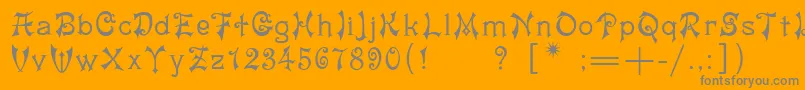 フォントMatilda – オレンジの背景に灰色の文字