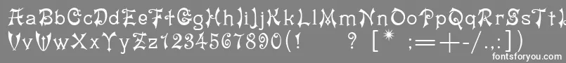 フォントMatilda – 灰色の背景に白い文字