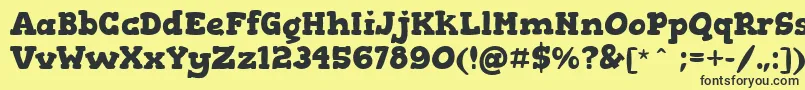 GorditasBold Font – Black Fonts on Yellow Background