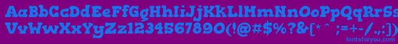 GorditasBold-Schriftart – Blaue Schriften auf violettem Hintergrund