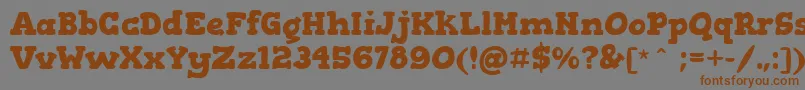 GorditasBold Font – Brown Fonts on Gray Background