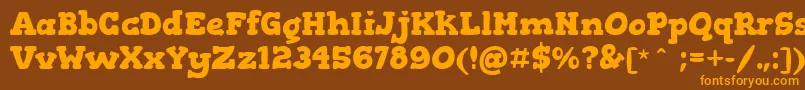 GorditasBold Font – Orange Fonts on Brown Background