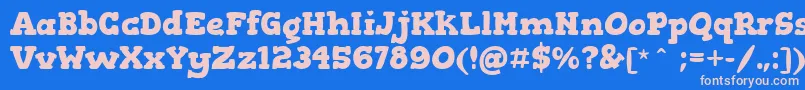 GorditasBold Font – Pink Fonts on Blue Background