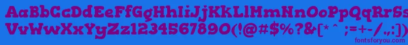 GorditasBold Font – Purple Fonts on Blue Background