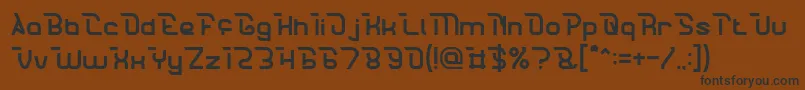 フォントCrumble – 黒い文字が茶色の背景にあります