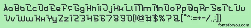 フォントCrumble – 緑の背景に黒い文字