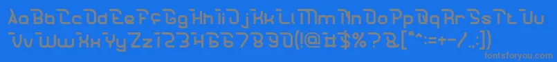 フォントCrumble – 青い背景に灰色の文字