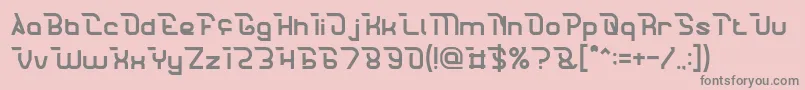 フォントCrumble – ピンクの背景に灰色の文字