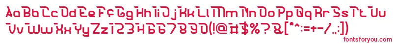 フォントCrumble – 白い背景に赤い文字