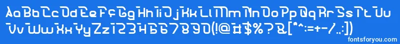 フォントCrumble – 青い背景に白い文字