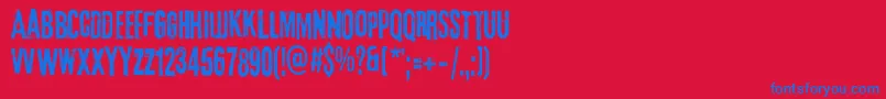 3rdMan Font – Blue Fonts on Red Background