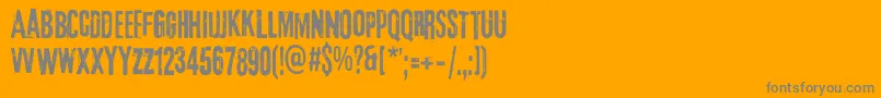 フォント3rdMan – オレンジの背景に灰色の文字