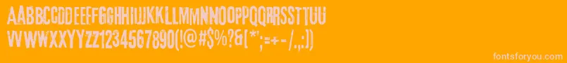 フォント3rdMan – オレンジの背景にピンクのフォント
