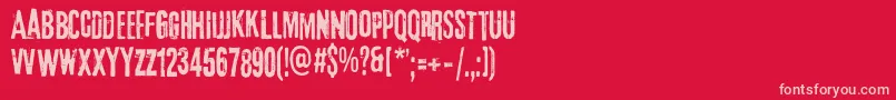 3rdMan Font – Pink Fonts on Red Background