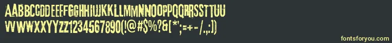 フォント3rdMan – 黒い背景に黄色の文字