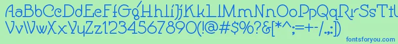 Speedballno1nf Font – Blue Fonts on Green Background