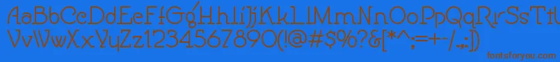 Speedballno1nf Font – Brown Fonts on Blue Background