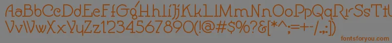 Speedballno1nf Font – Brown Fonts on Gray Background