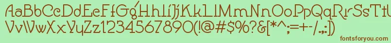 Speedballno1nf Font – Brown Fonts on Green Background