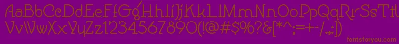 Speedballno1nf Font – Brown Fonts on Purple Background
