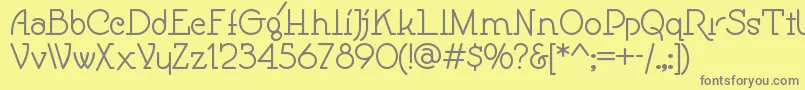 Speedballno1nf Font – Gray Fonts on Yellow Background