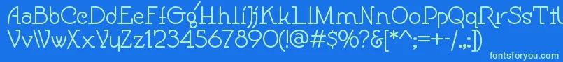 Speedballno1nf Font – Green Fonts on Blue Background