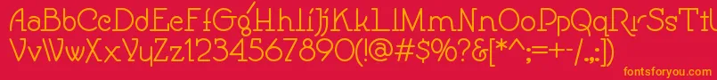 フォントSpeedballno1nf – 赤い背景にオレンジの文字