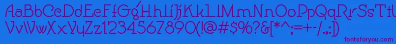 Speedballno1nf Font – Purple Fonts on Blue Background