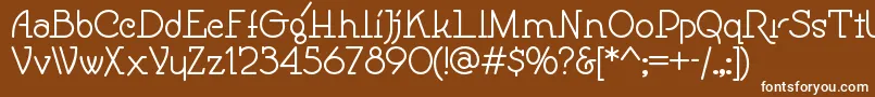 Speedballno1nf-Schriftart – Weiße Schriften auf braunem Hintergrund