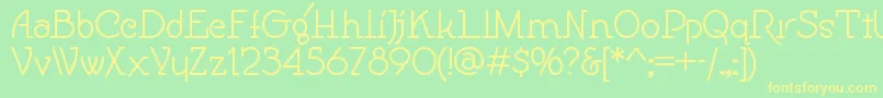 Speedballno1nf Font – Yellow Fonts on Green Background
