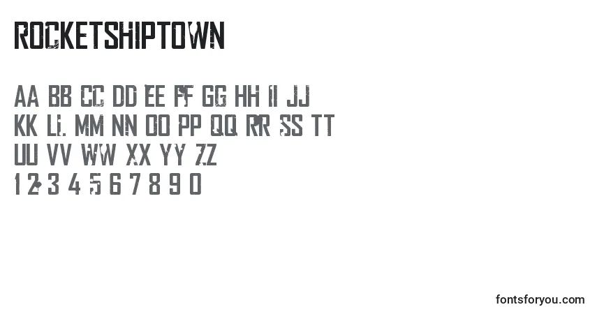 RocketshipTown Font – alphabet, numbers, special characters