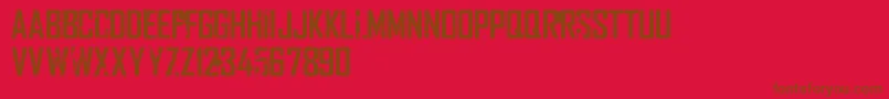 fuente RocketshipTown – Fuentes Marrones Sobre Fondo Rojo
