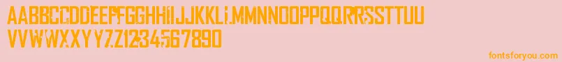 RocketshipTown Font – Orange Fonts on Pink Background