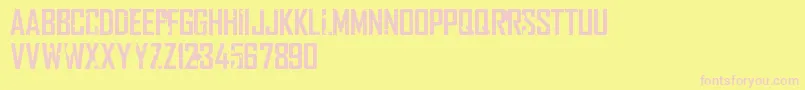 RocketshipTown Font – Pink Fonts on Yellow Background