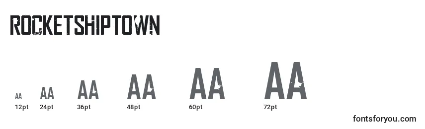 RocketshipTown Font Sizes