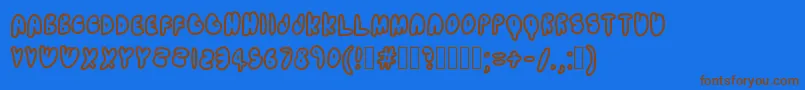 Telescope Font – Brown Fonts on Blue Background