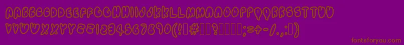 Telescope Font – Brown Fonts on Purple Background