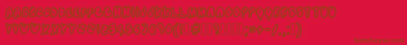 Telescope Font – Brown Fonts on Red Background