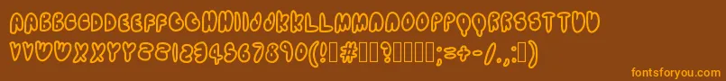 Telescope Font – Orange Fonts on Brown Background