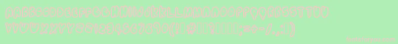 Telescope Font – Pink Fonts on Green Background