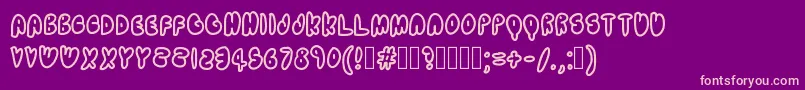 Telescope Font – Pink Fonts on Purple Background