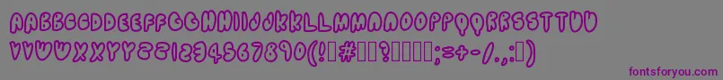 Шрифт Telescope – фиолетовые шрифты на сером фоне
