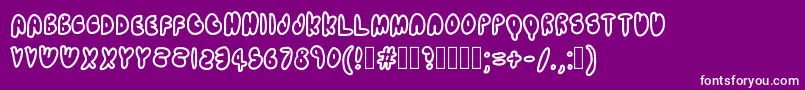 Telescope Font – White Fonts on Purple Background
