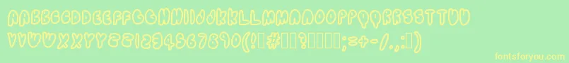 Telescope Font – Yellow Fonts on Green Background