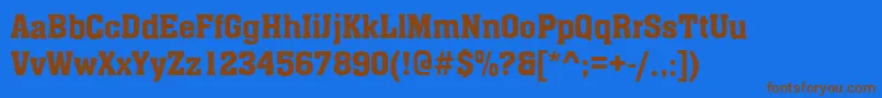 AargauRegular Font – Brown Fonts on Blue Background