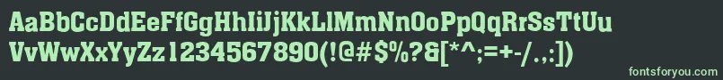 Шрифт AargauRegular – зелёные шрифты на чёрном фоне