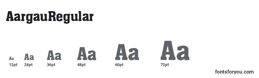 Размеры шрифта AargauRegular